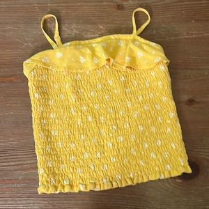 Abercrombie kids adjustable straps flower print top sz 7/8